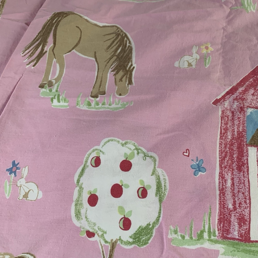 The Company Store Kids Duvet Cover Horses Equestrian Twin - Picture 4 of 8
